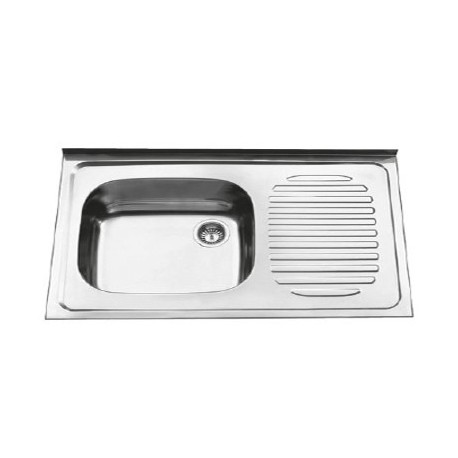 LAVAPLATO 100 X 050 ACERO INOX.-201 SECADOR DERECHO BARCELO/TEBISA
