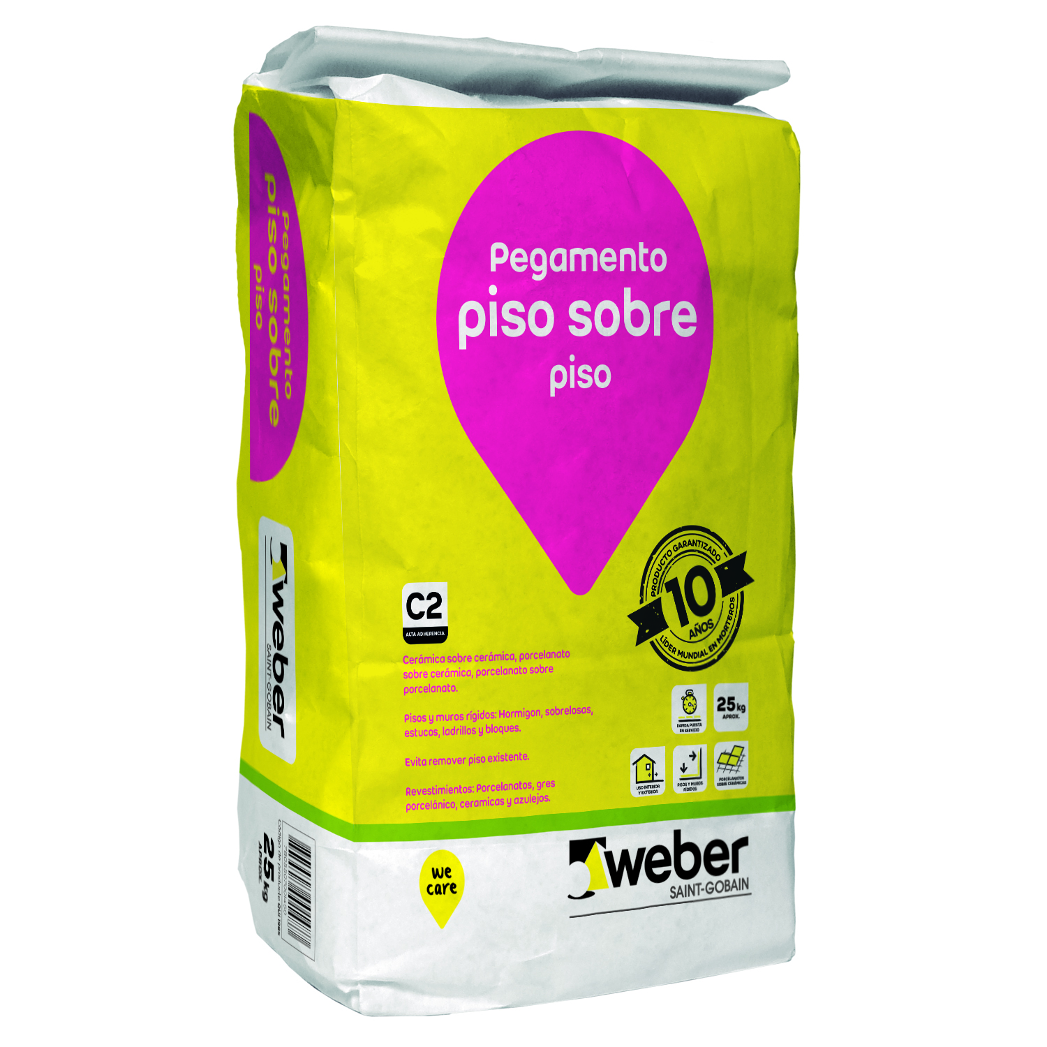PEGAMENTO PISO SOBRE PISO WEBER QUI1407 25 KG.