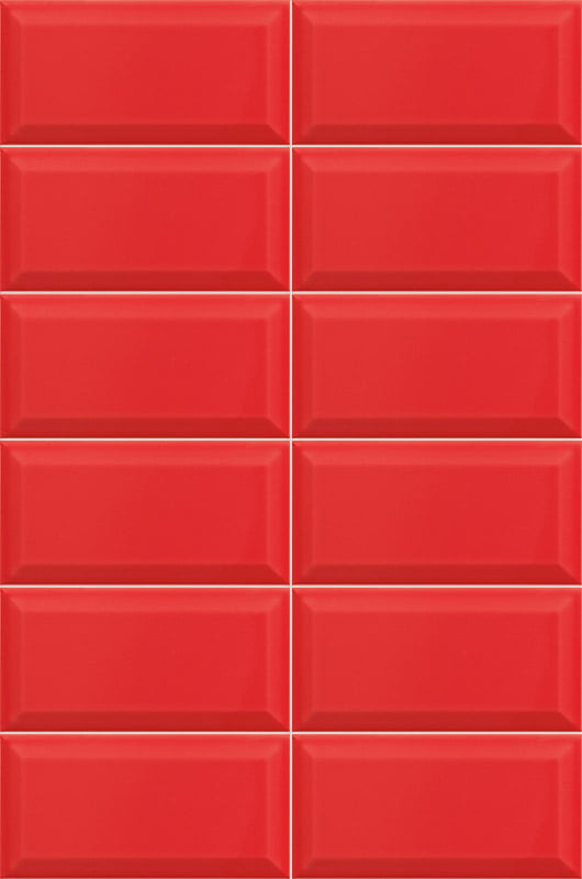 CERAMICA MURO 10 X 20 ROJO (RUBI) BISEL MAINZU 1.00 MT X CAJA