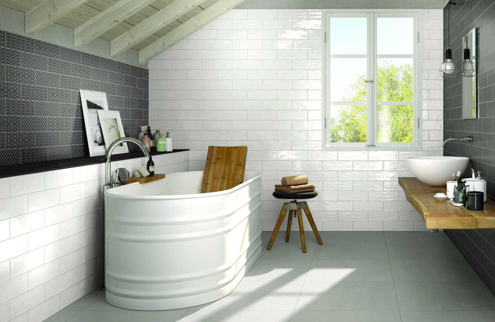 CERAMICA MURO 10 X 30 BRICK GLOSSY WH 1.08 MT X CAJA 1RA. SELECC. MARAZZI