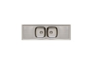 LAVAPLATO 150 X 50 ACERO INOX.-201 BARCELO/TEBISA 2 TAZAS/2 SECADORES