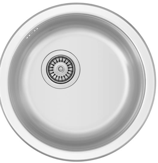 LAVACOPA REDONDO 45 X 45 X 16 ACERO INOX.-304 0.8MM TEBISA LAV-101816