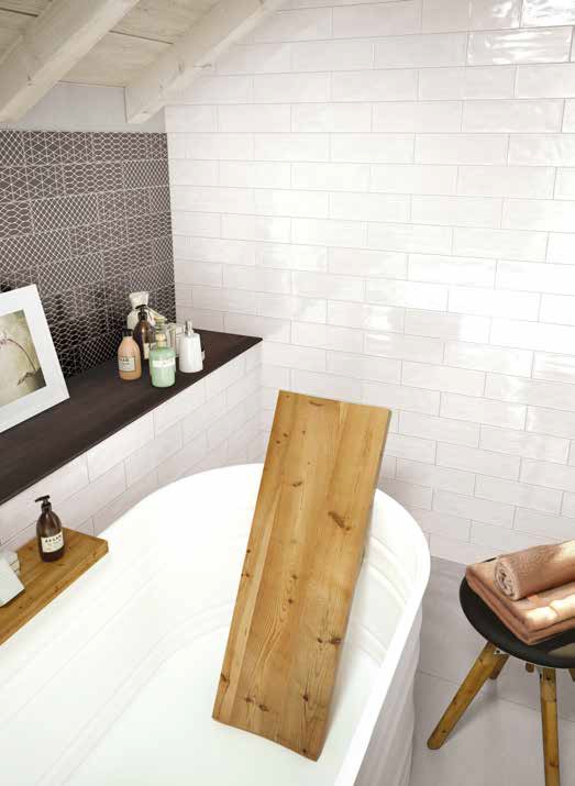 CERAMICA MURO 10 X 30 BRICK GLOSSY WH 1.08 MT X CAJA 1RA. SELECC. MARAZZI