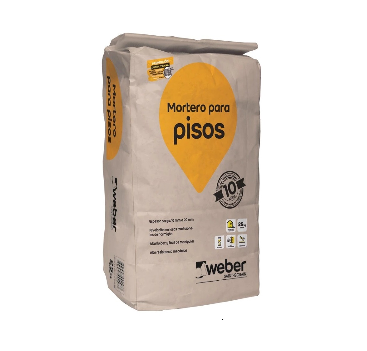 MORTERO PARA PISO 25 KILOS WEBER QUI1605