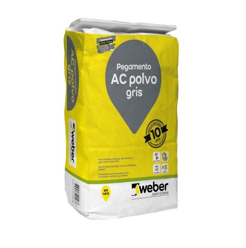 PEGAMENTO AC POLVO GRIS WEBER 24.5 KG     QUI1203