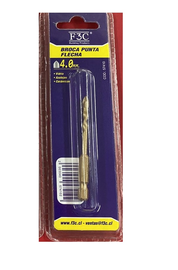 BROCA PUNTA FLECHA 4MM  F3C REF. 57410