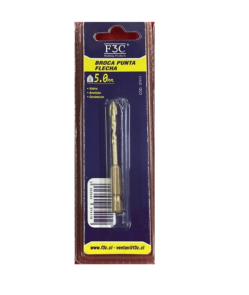 BROCA PUNTA FLECHA 5MM F3C REF. 57411