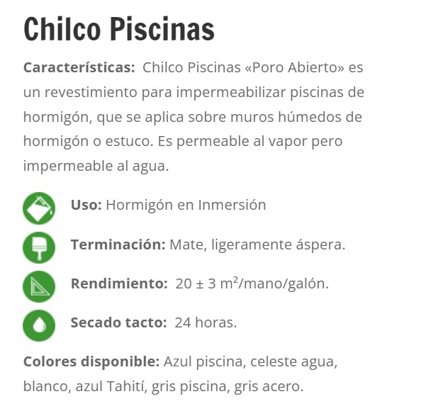 CHILCOPISCINA GRIS PISCINA CHILCORROFIN Galon