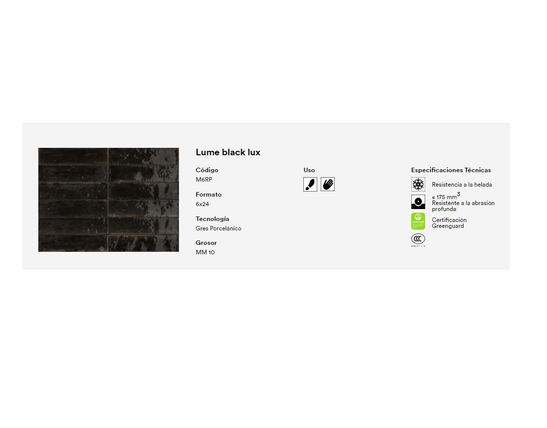 PORCELANATO 6 X 24 LUME BLACK LX 0.52 MT X CAJA 2DA SELECC.MARAZZI