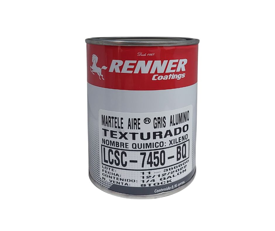 MARTILLADO GRIS RENNER (7450 ALUMINIO) 1/4 galon