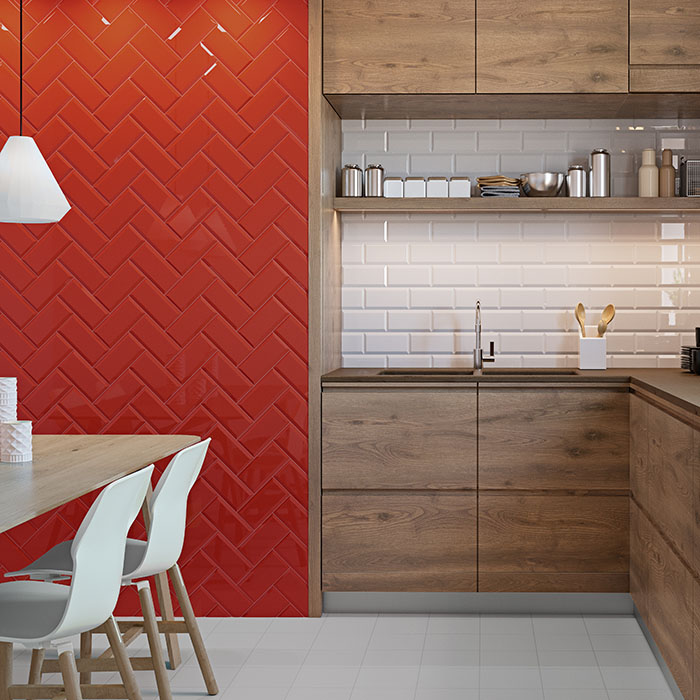 CERAMICA MURO 10 X 20 ROJO (RUBI) BISEL MAINZU 1.00 MT X CAJA