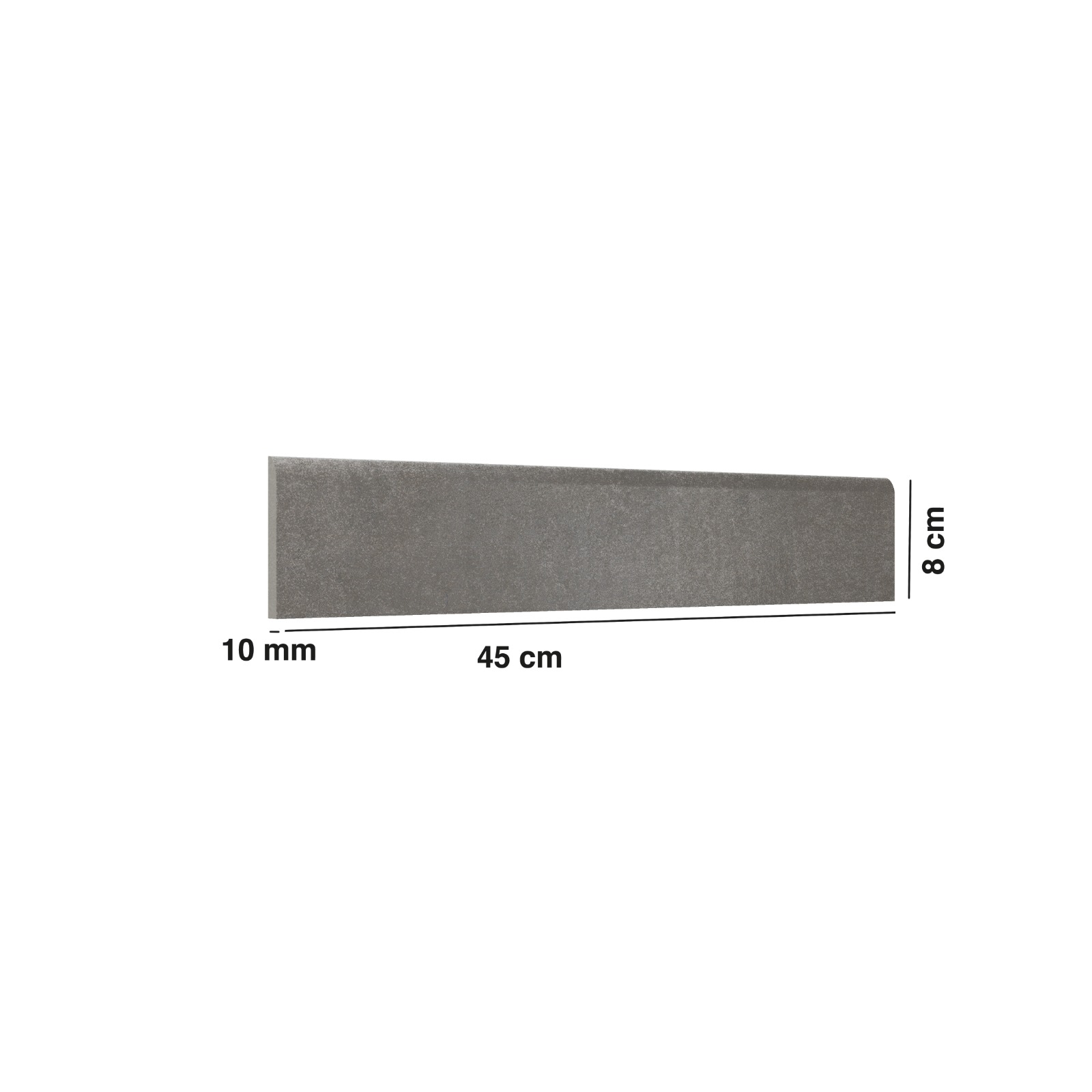 RODAPE CERAMICA CEMENTO GRAFITO 08 X 45 UNIDAD