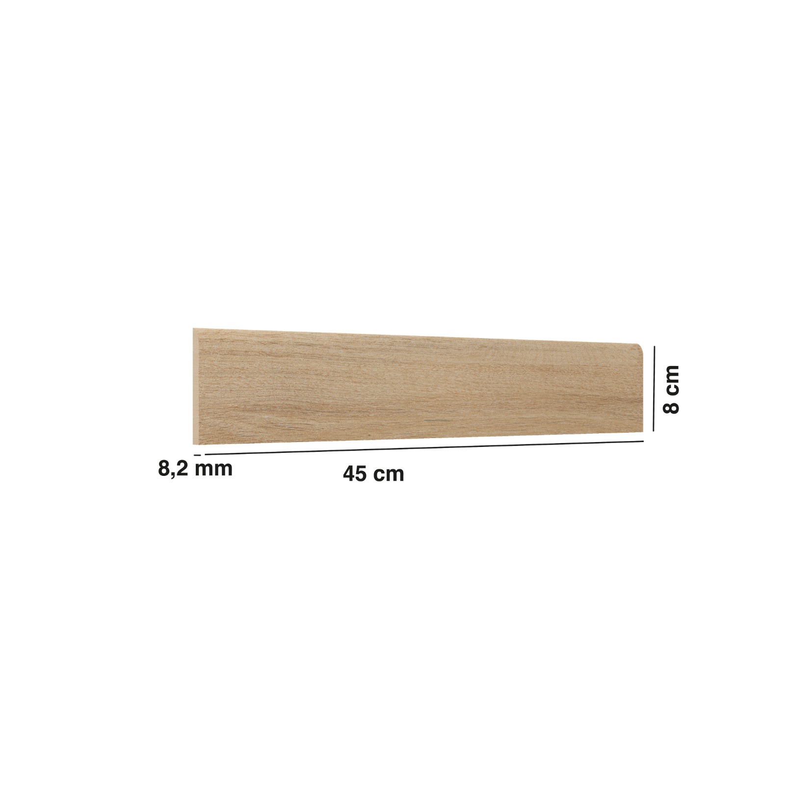 RODAPE CERAMICA  ROBLE 08 X 45 UNIDAD