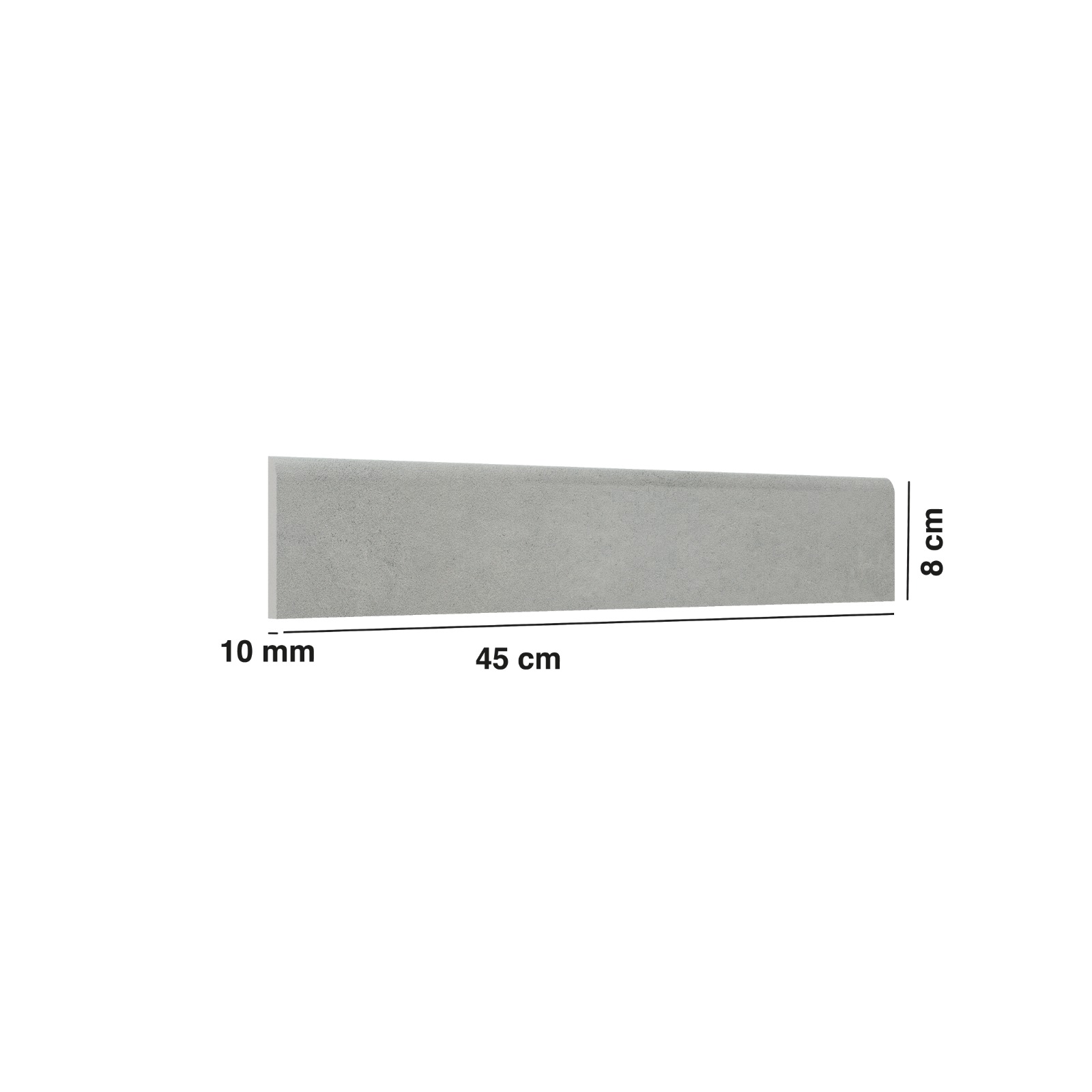 RODAPE CERAMICA CEMENTO GREY 08 X 45 UNIDAD