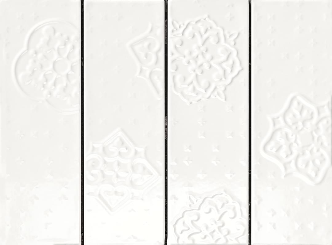 CERAMICA MURO 10 X 30 BRICK GL DEC WH 1.00 MT X CAJA 1RA. SELEC. MARAZZI