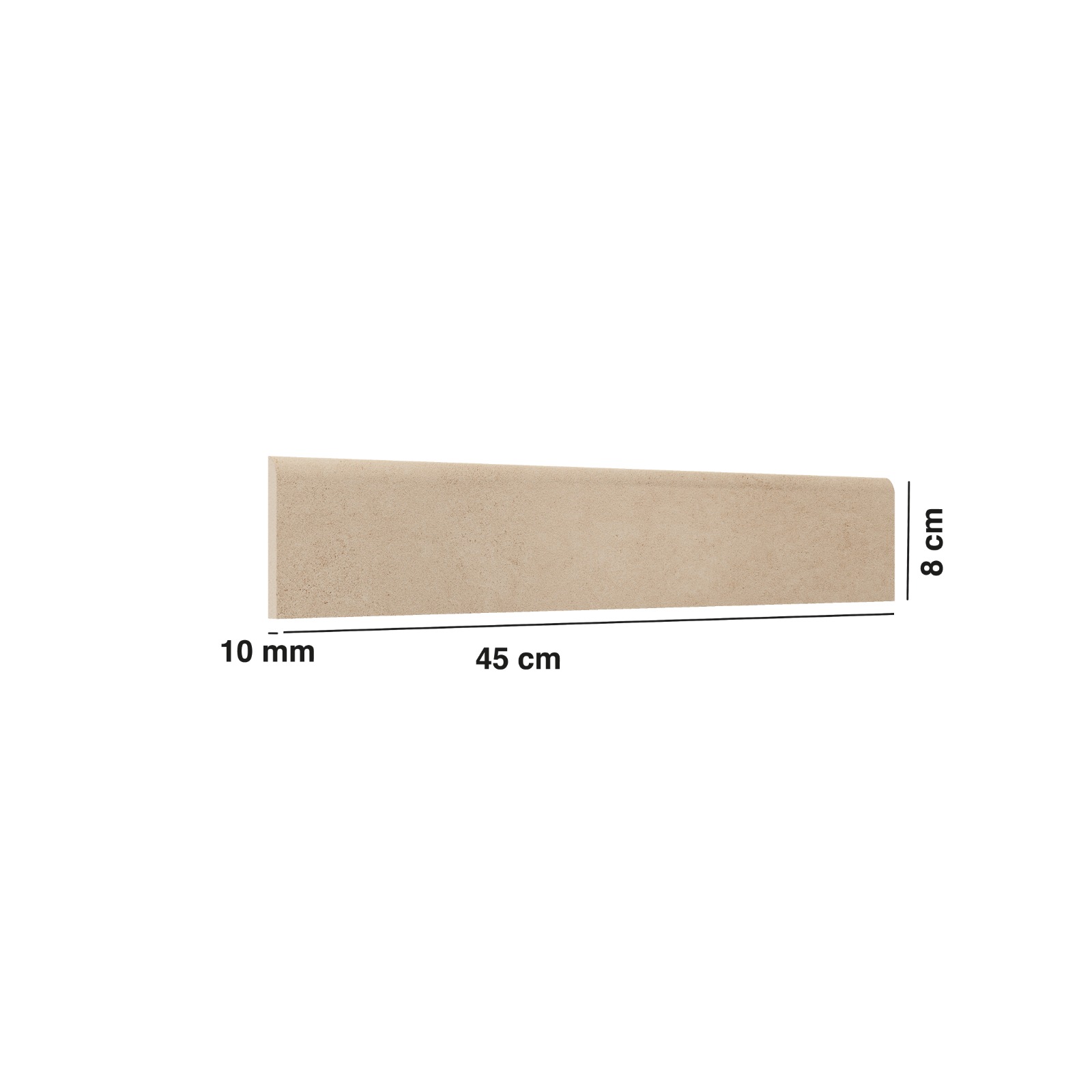 RODAPE CERAMICA  CEMENTO ARENA 08 X 45  UNIDAD