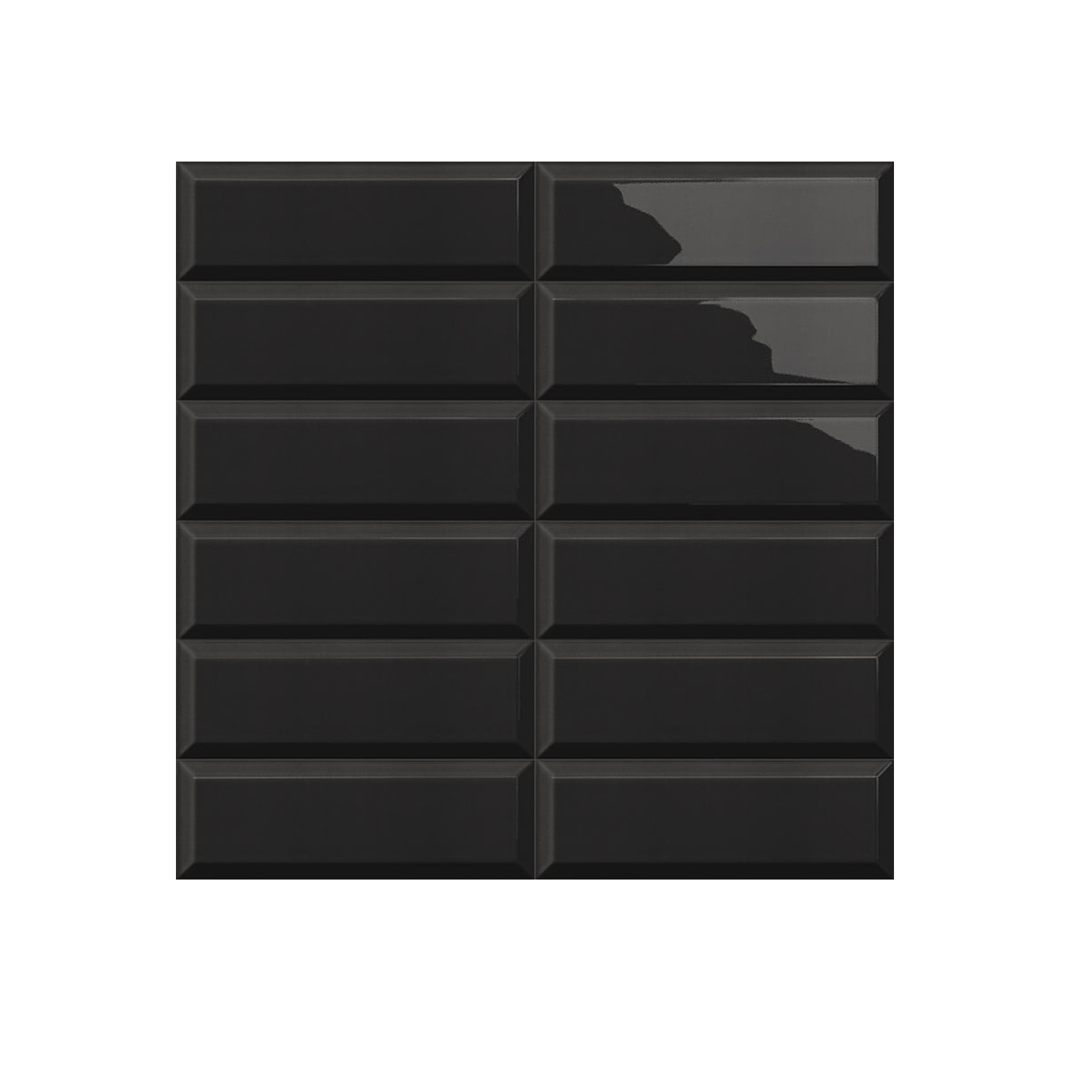 CERAMICA 10 X 30 NEGRO BISEL BR. PTO3283 MURO  1.02 MT X CAJA MAINZU