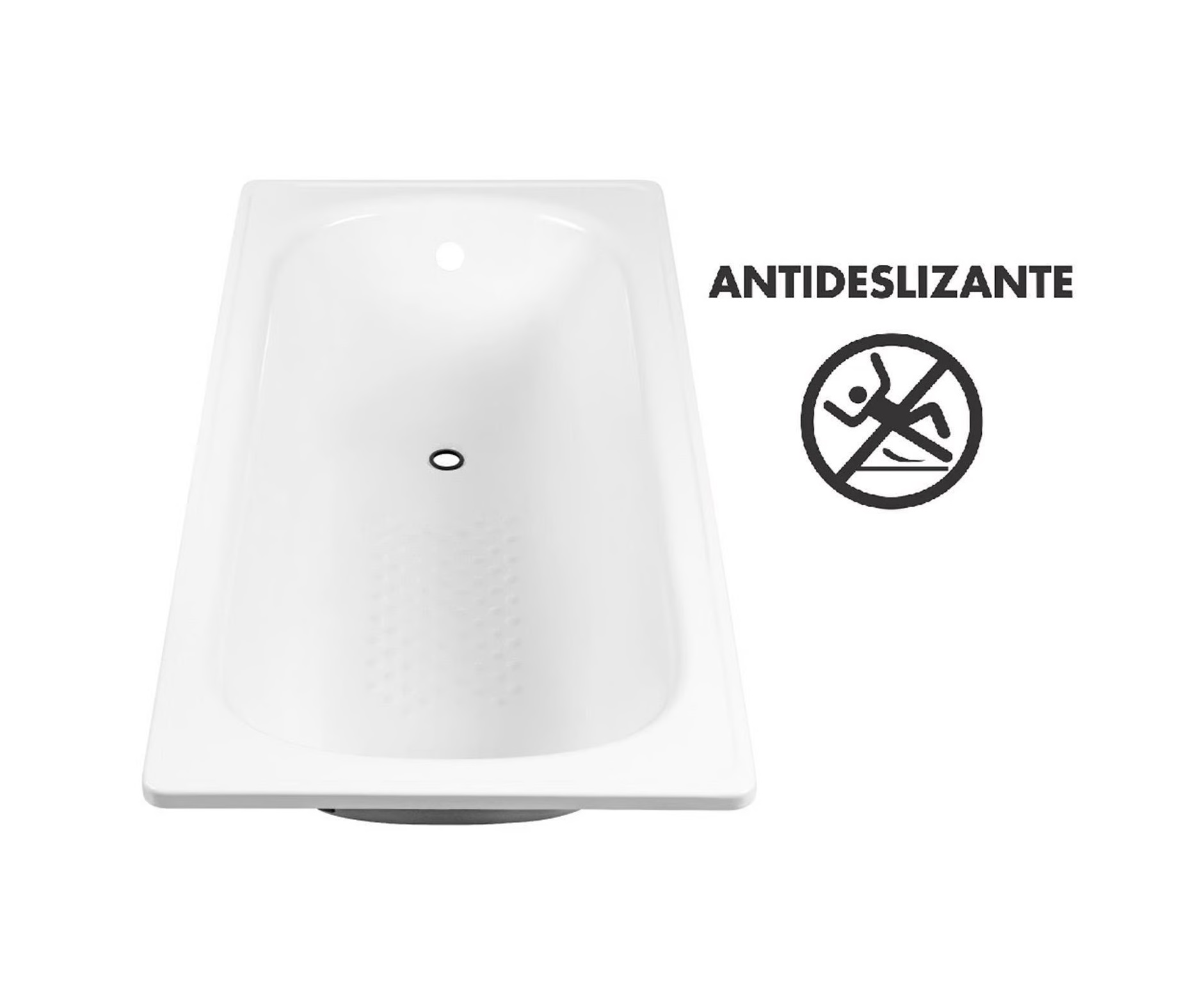 TINA 100 X 70 ACERO ESMALTADO BLANCA BARCELO 1.5 MM