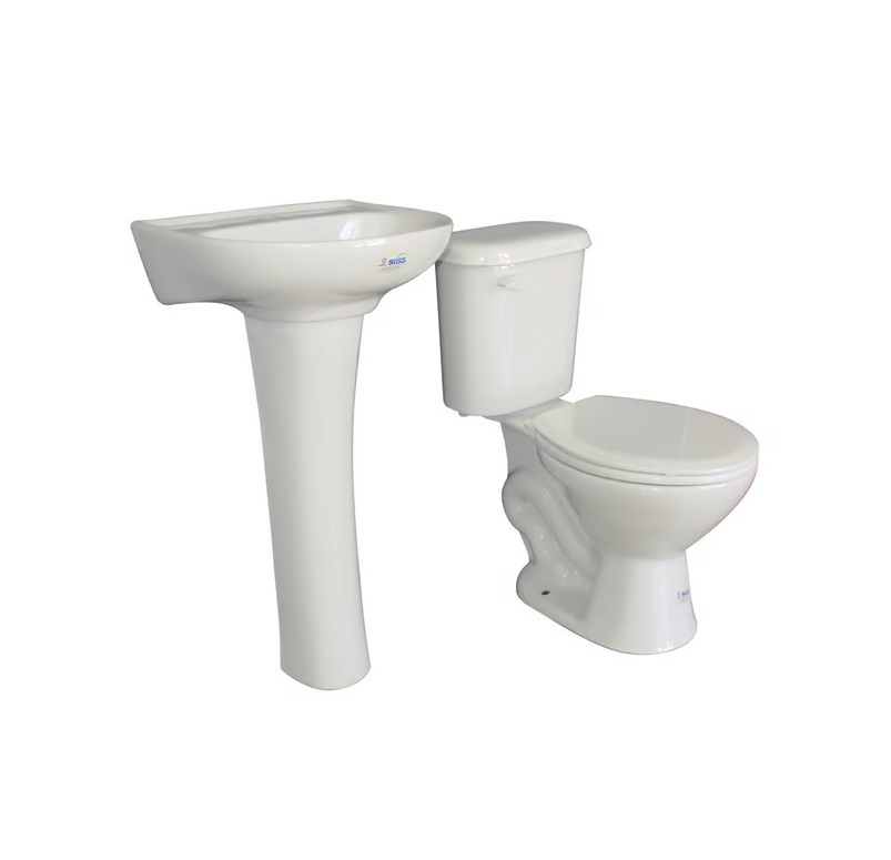 SANITARIOS SALA BAÑO 4 PZS BLANCA ECOLINE DESC. A 30 CTMS.