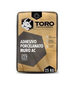 PEGAMENTO PORCELANATO MURO AC POLVO GRIS TORO 25 KILOS (gris)