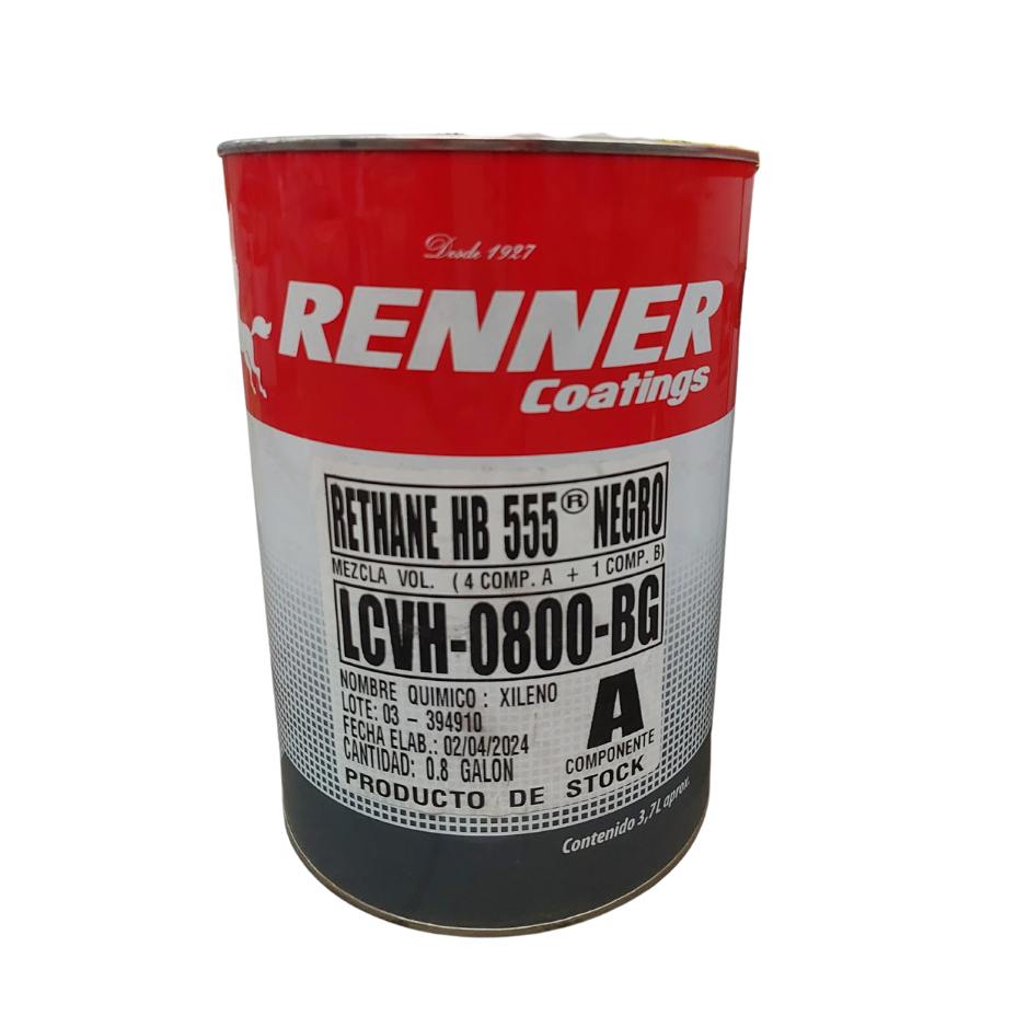 POLIURETANO NEGRO RENNER (HB 555) KIT Galon
