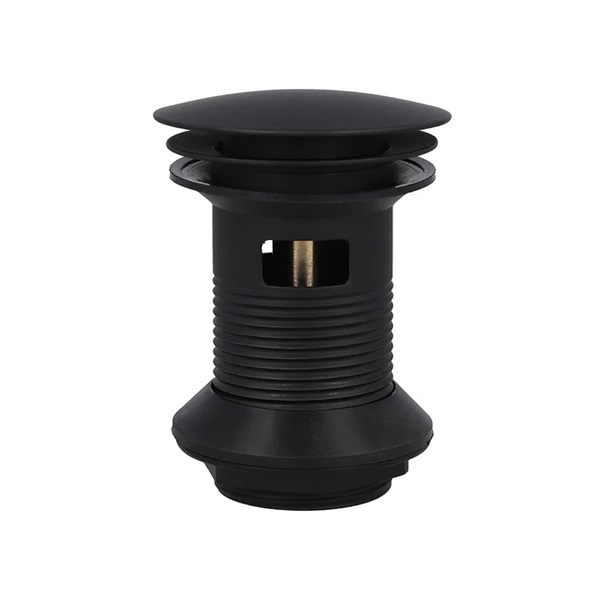 DESAGUE LAVATORIO 11/4 CON REBALSE NEGRO SS304 POP UP STRETTO