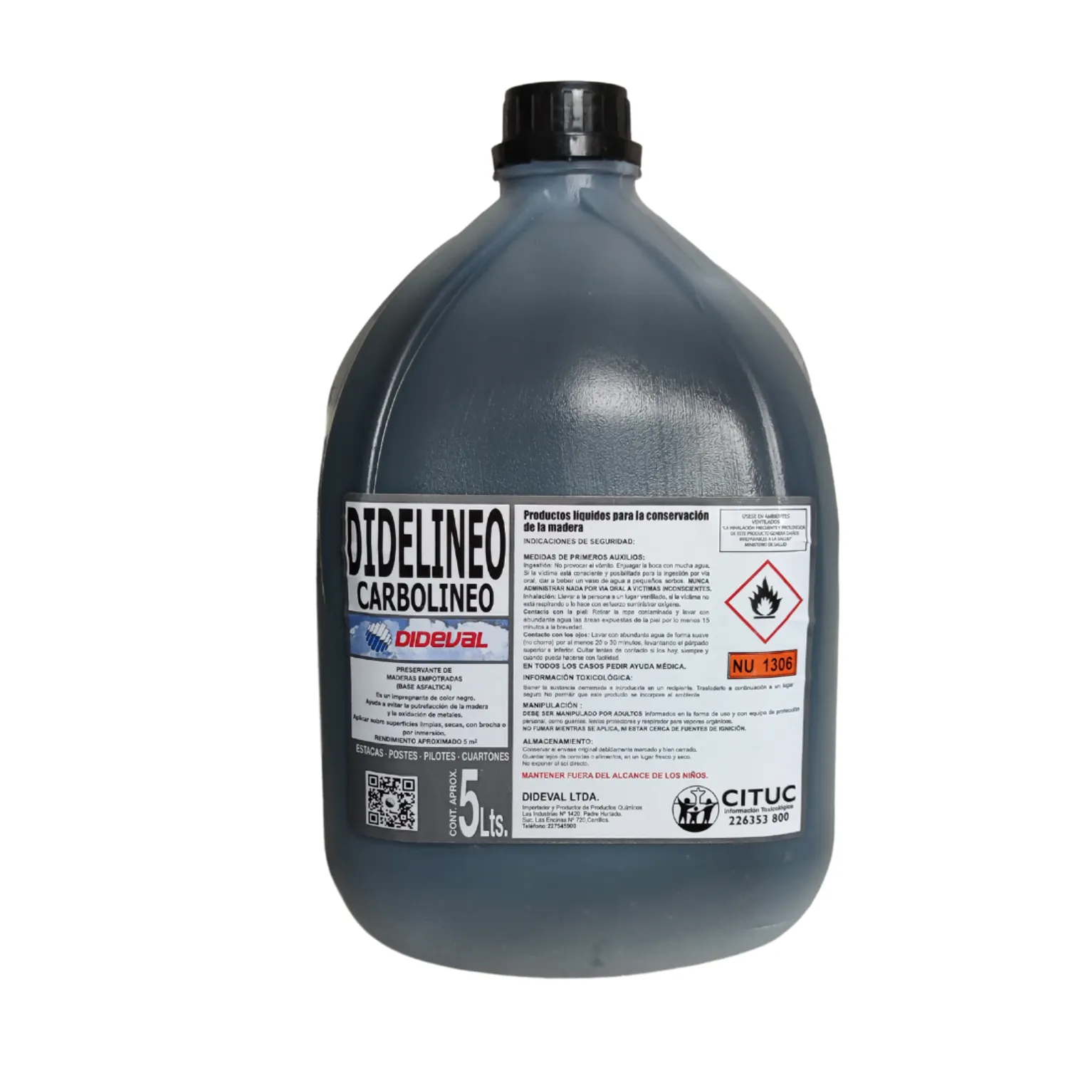 CARBOLINEO  NEGRO  DIDEVAL Bidon 5 Lt