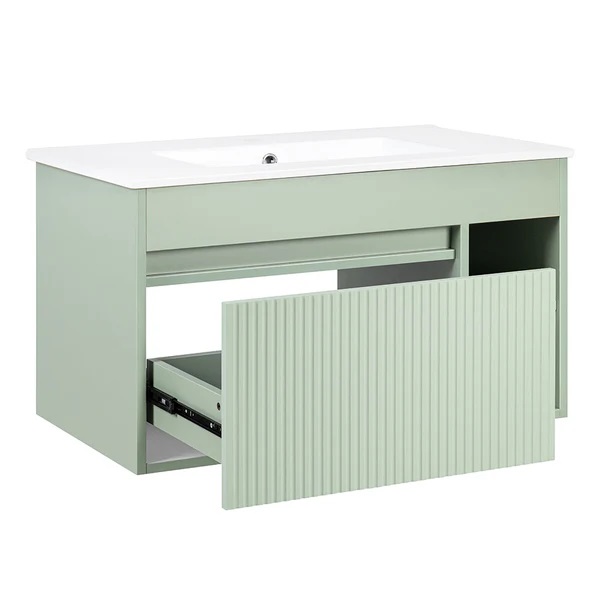 MUEBLE VANITORIO 70 X 46 MARSELLA SAGE GREEN TEXTURADO  STRETTO
