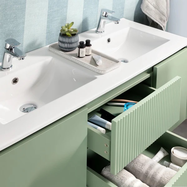 MUEBLE VANITORIO 120 X 46 SOPHIE SAGE GREEN TEXTURADO STRETTO