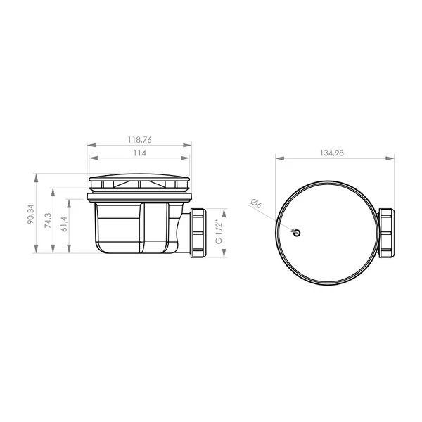 DESAGUE CIRCULAR  RECEPTACULO STRETTO