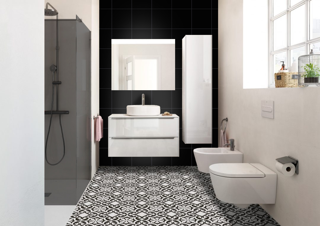 CERAMICA PISO 31.5 X 31.5 REF:110 NEGRO BRILLO 2.08 MT X CAJA ARBE