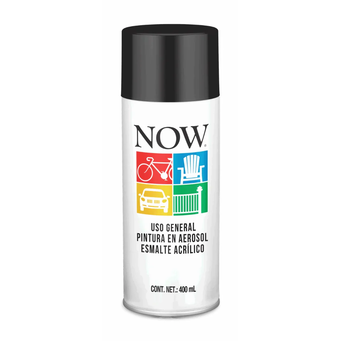 SPRAY ACRILICO NOW NEGRO BRILLANTE SHERWIN