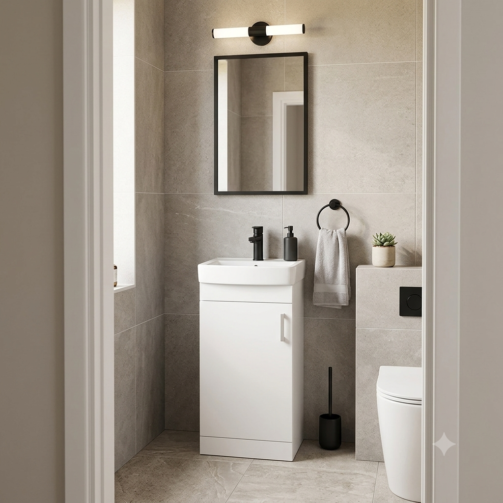 MUEBLE VANITORIO 40 X 34 X 90 CLAIRE BLANCO STRETTO