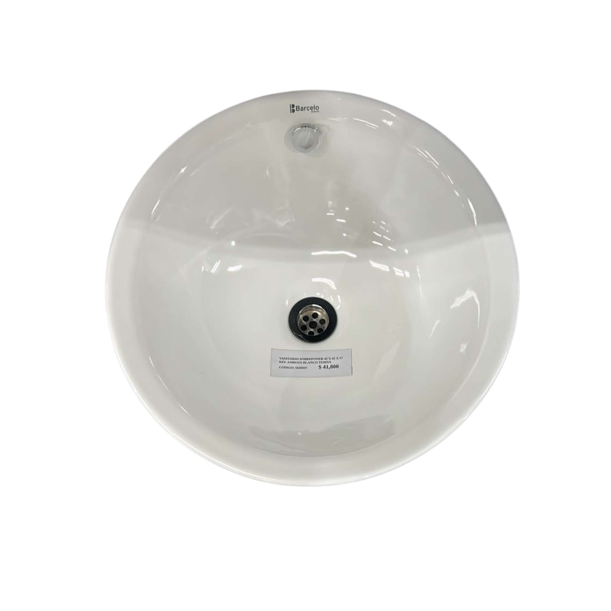 VANITORIO SOBREPONER 42 X 42 X 17 REF.AMB005 BLANCO TEBISA