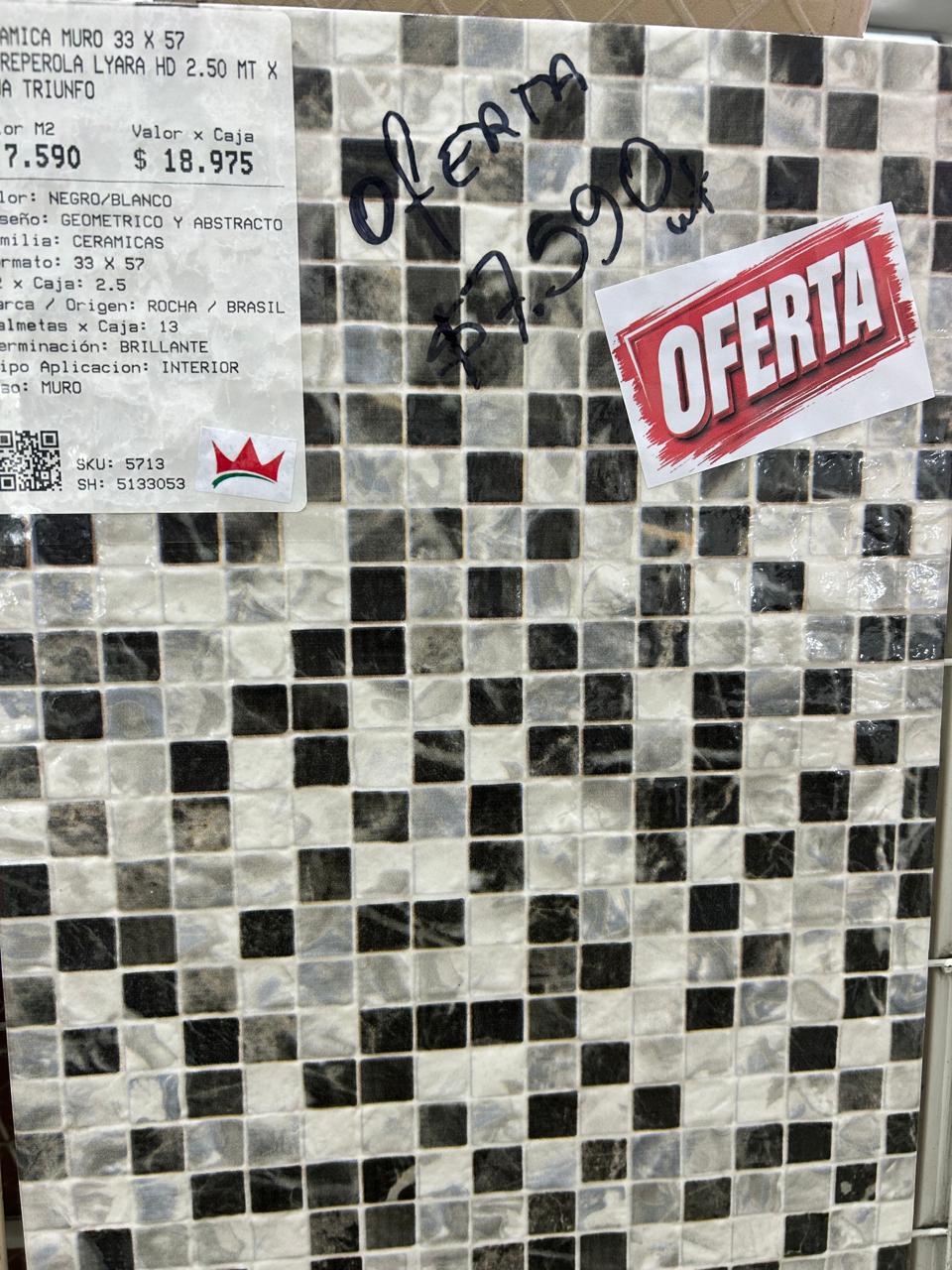 CERAMICA MURO 33 X 57 MADREPEROLA LYARA HD 2.50 MT X CAJA TRIUNFO