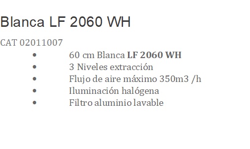 CAMPANA LF-2060 WH